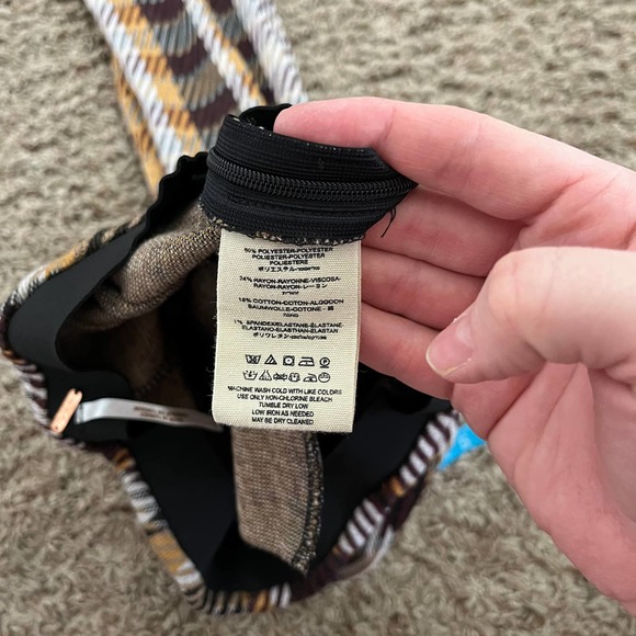 Free People Clean Crop Flare Pants Women's Size 0 Yellow Plaid Elastic Waist - Picture 5 of 9